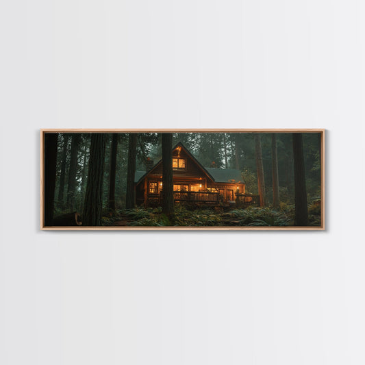 Cabin in the Pines – Cozy Woodland Retreat Wall Art