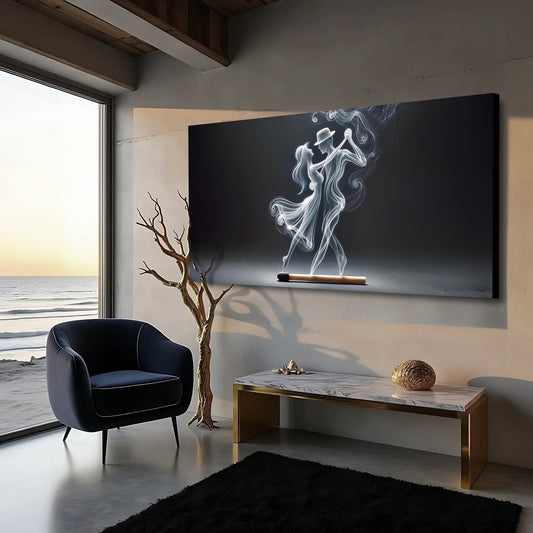 Embers of a Dance, Couple Canvas Wall Art, Modern Romantic Home Decor