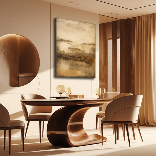 Soft Horizon – Neutral Abstract Canvas Art
