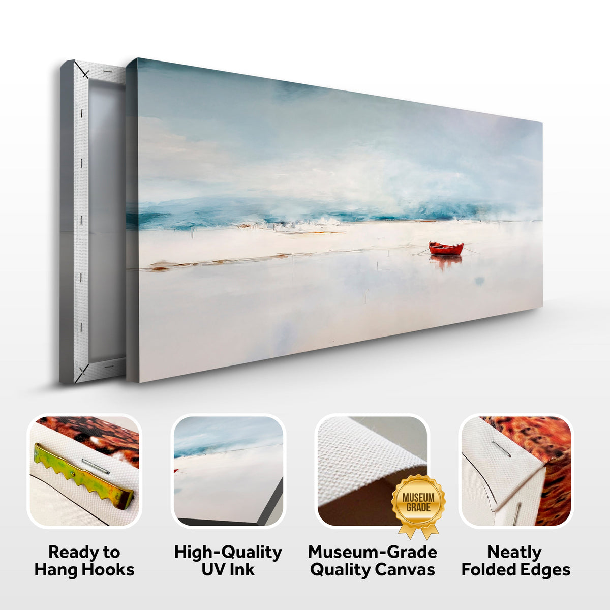 A Quiet Place to Drift, Coastal Canvas Wall Art, Minimalist Nature Decor