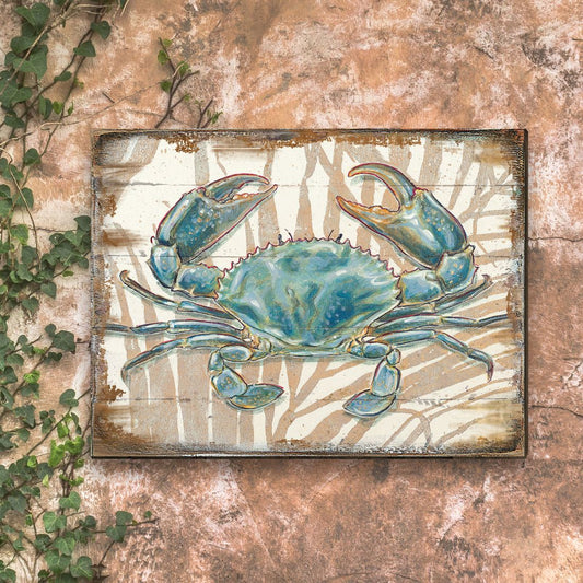 Tangerang Crab — Handcrafted Coastal Wooden Wall Art (Nature Wonders 95224‑2B)