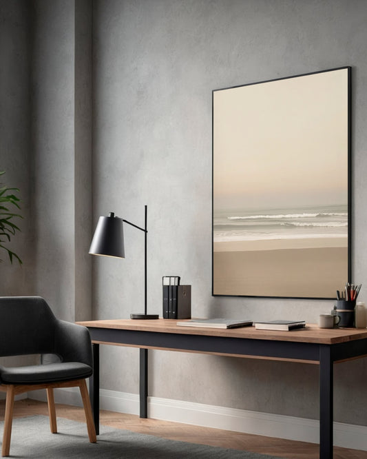 Dawnwashed Tide — Warm Coastal Shoreline Wall Art (4:5 Ratio Digital Download)