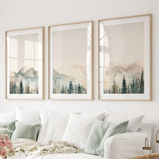 Nature Prints – Modern Minimal Forest Wall Art Set