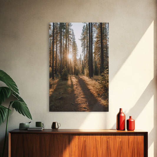 Golden Quiet – Autumn Forest Canvas Art