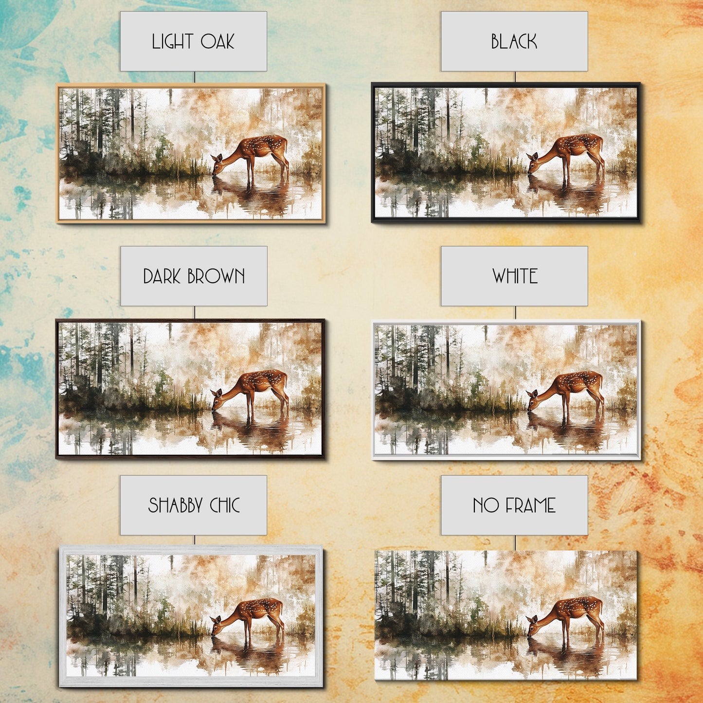 Forest Edge Deer – Woodland Nature Wall Art