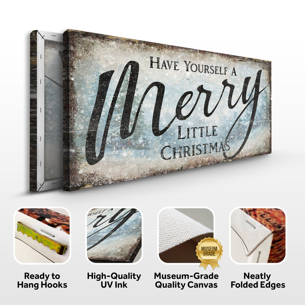 Have Yourself a Merry Little Christmas, Rustic Christmas Wall Art Sign, Holiday Decor