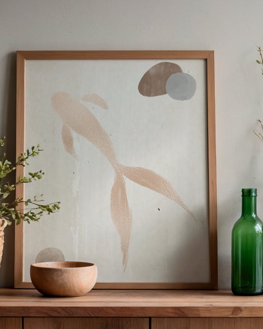 StillWater Rise — Minimalist Japandi Art Print (4:5 Ratio Digital Download)