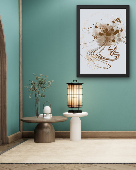 Terracotta Drift — Neutral Abstract Ink‑Stroke Wall Art (4:5 Ratio Digital Download)