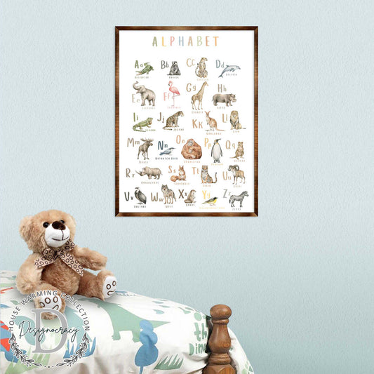 Animal Alphabet Art – Wooden Educational Wall Decor