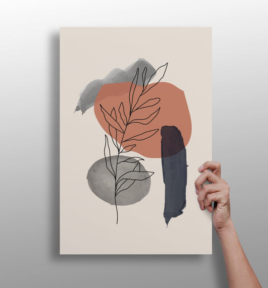 Autumn Crest Study – Modern Abstract Aluminum Print