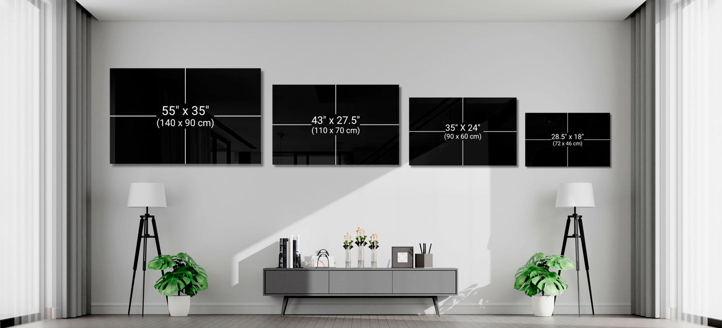 Woodland Reflection – Deer Glass Wall Art