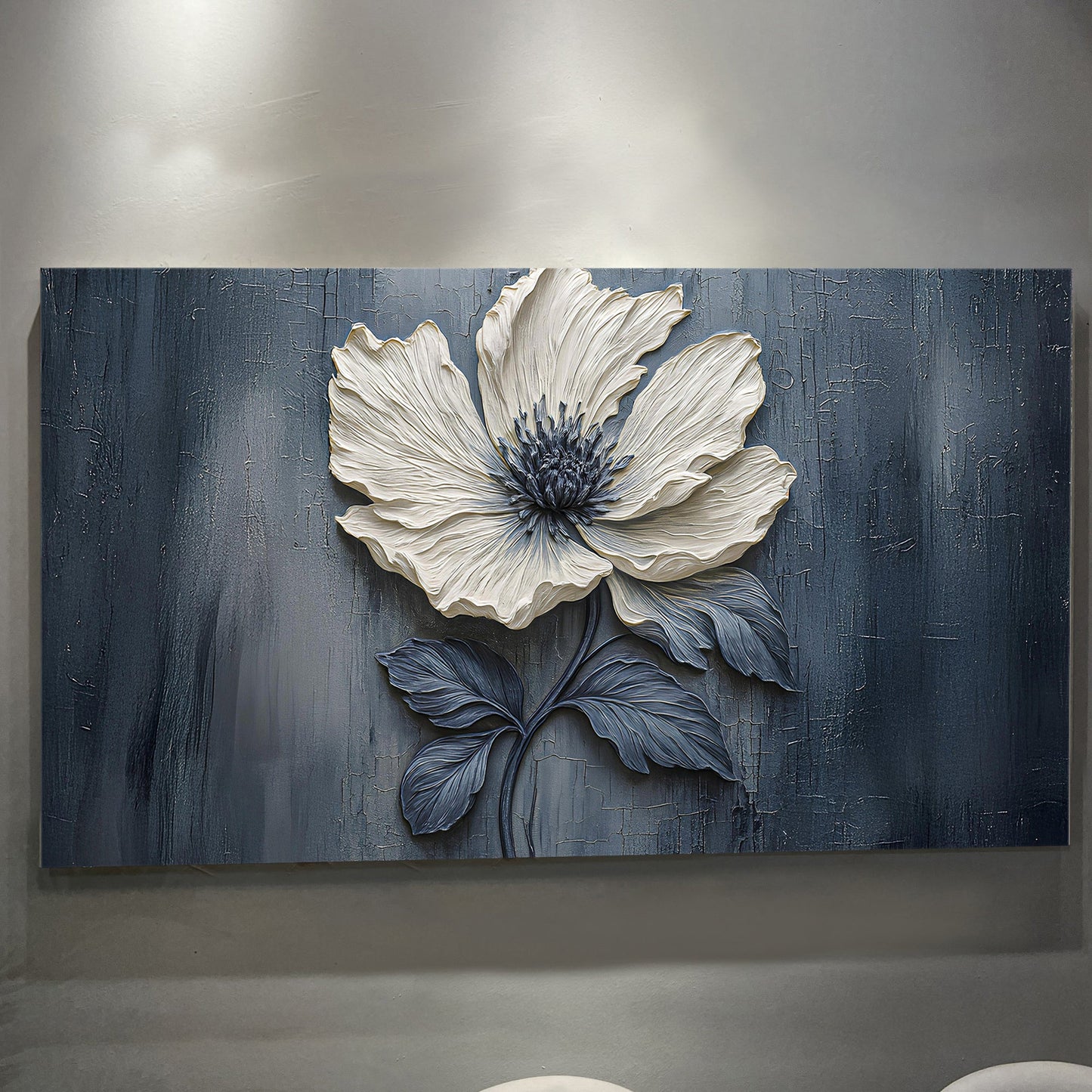 Textured Floral Bloom – Canvas Wall Art