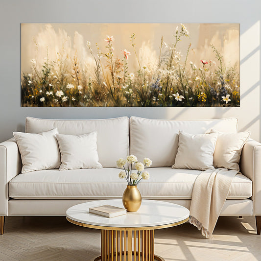 Soft Wildflower Field – Canvas Wall Art