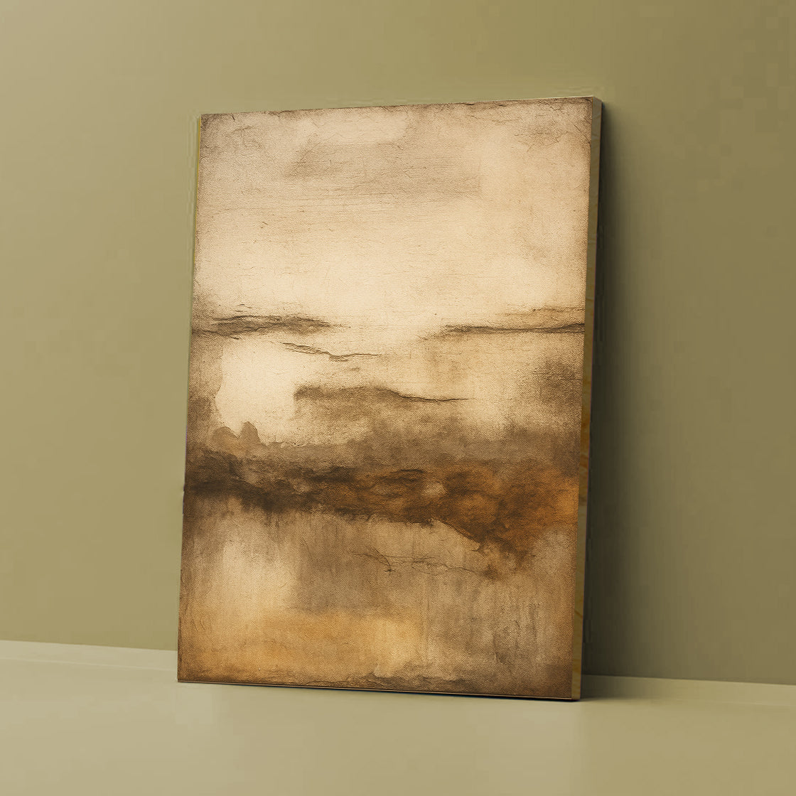Soft Horizon – Neutral Abstract Canvas Art