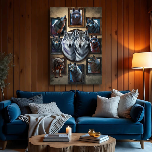 Legacy of the Wild – 3D Wolf Collage Wall Art