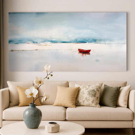 A Quiet Place to Drift, Coastal Canvas Wall Art, Minimalist Nature Decor