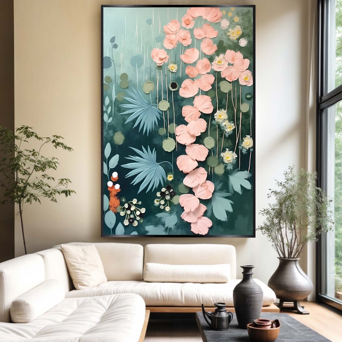 Secret Garden Wall Art II — Modern Botanical Canvas Wall Art
