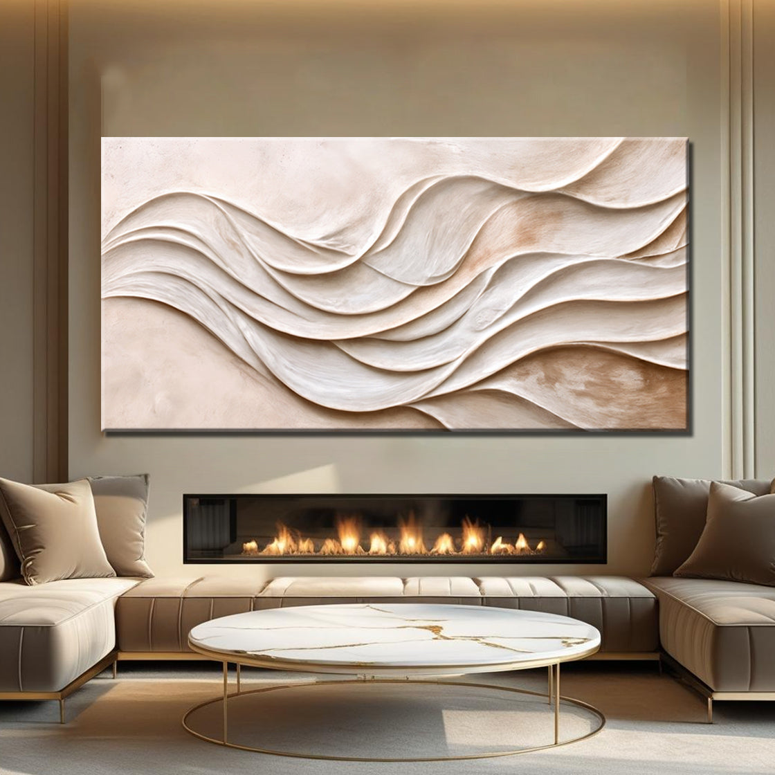 Minimal Drift XIII – Modern Neutral Abstract Canvas Art