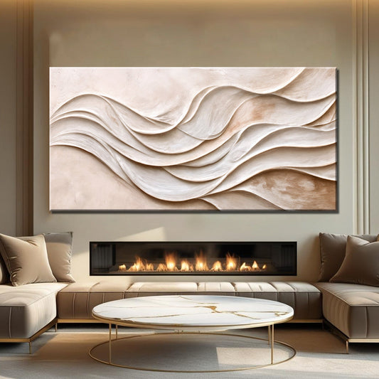 Minimal Drift XIII – Modern Neutral Abstract Canvas Art