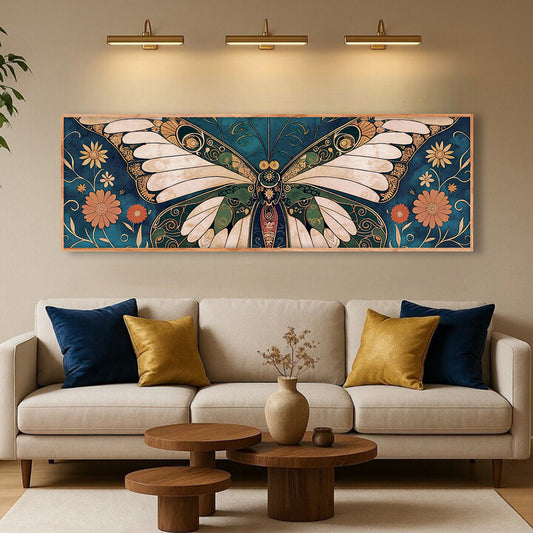 Vintage Butterfly Dreams, Butterfly Canvas Wall Art, Vintage Botanical Home Decor
