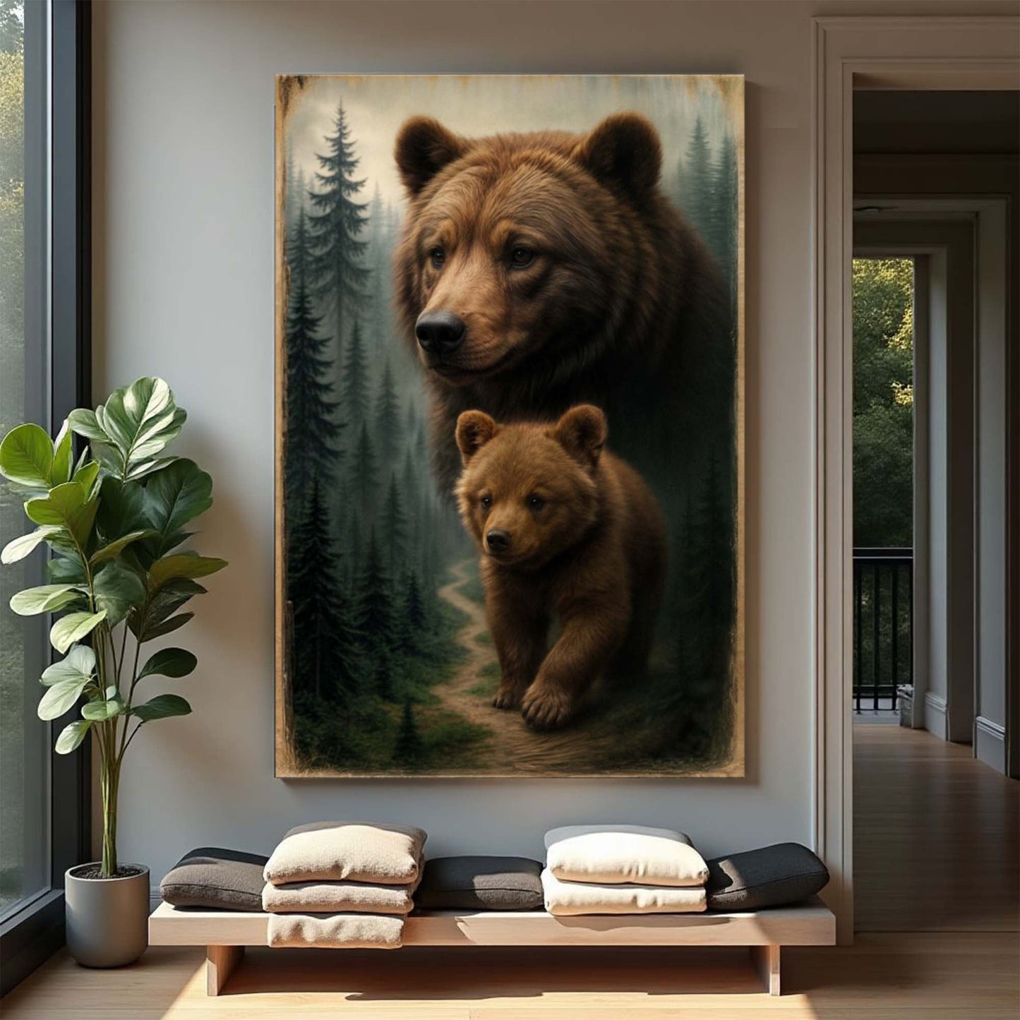 Guided by the Wild – Bear and Cub Wall Art