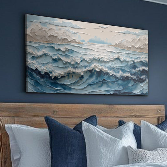 Ocean Embrace – Textured Canvas Wall Art