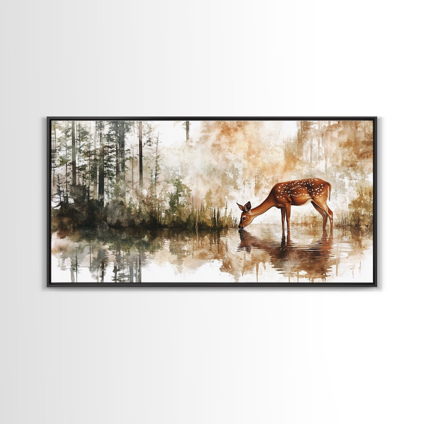 Forest Edge Deer – Woodland Nature Wall Art