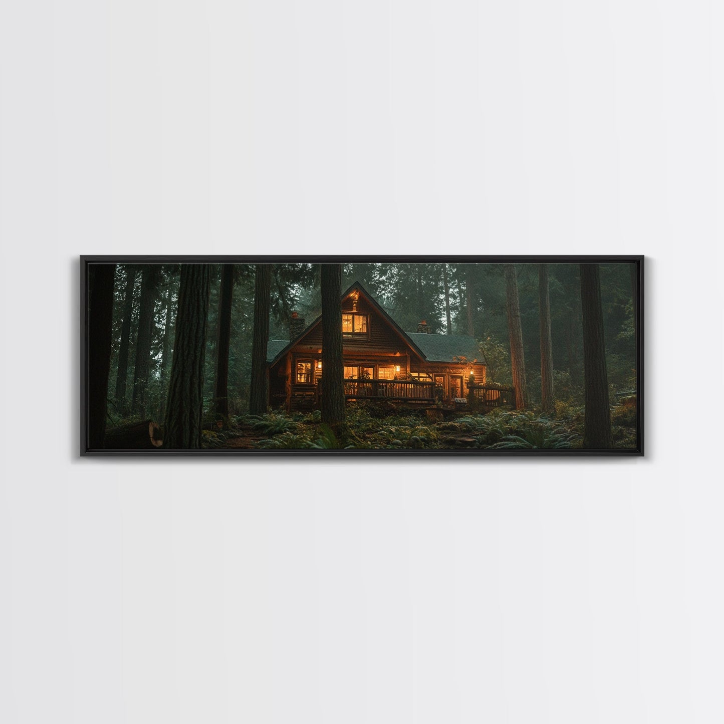Cabin in the Pines – Cozy Woodland Retreat Wall Art