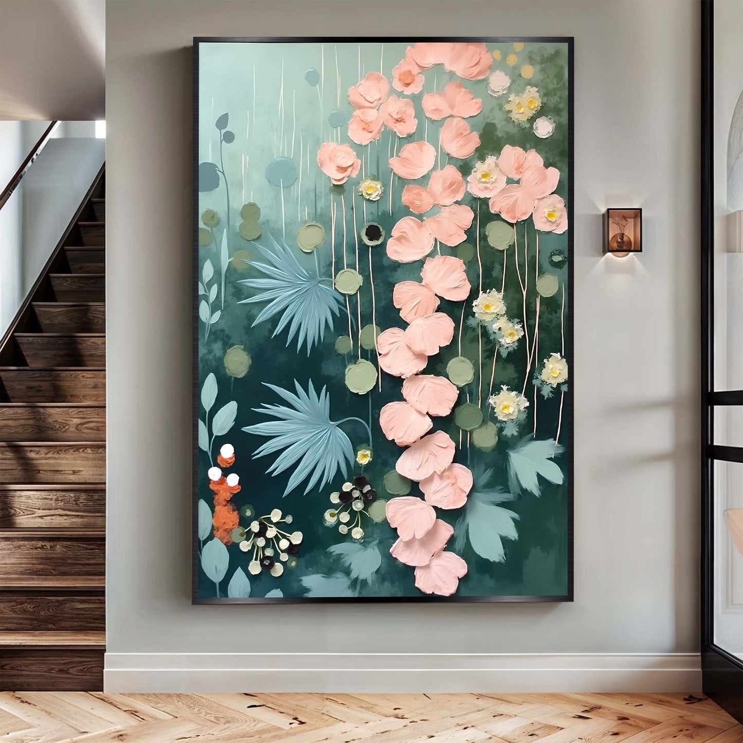 Secret Garden Wall Art II — Modern Botanical Canvas Wall Art