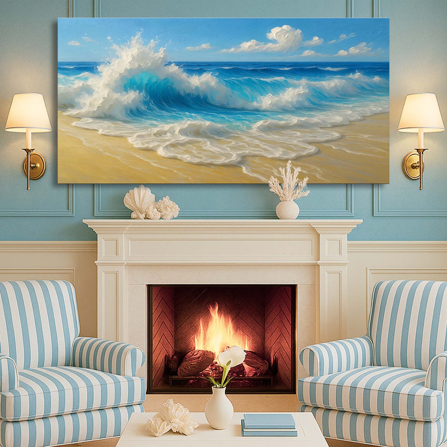 Coastal Morning Wave – Canvas Wall Art V
