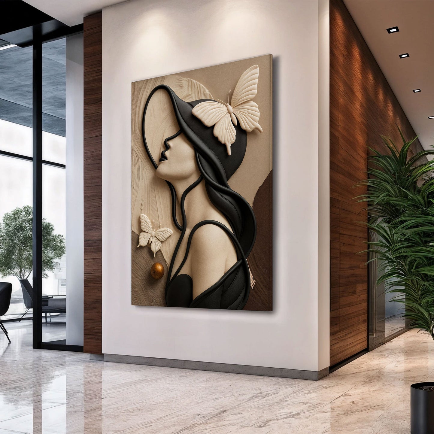 Soft Muse – Japandi Sculptural Silhouette Wall Art