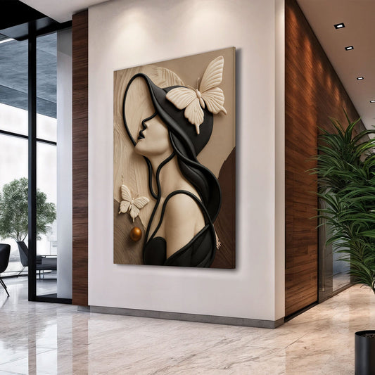 Soft Muse – Japandi Sculptural Silhouette Wall Art