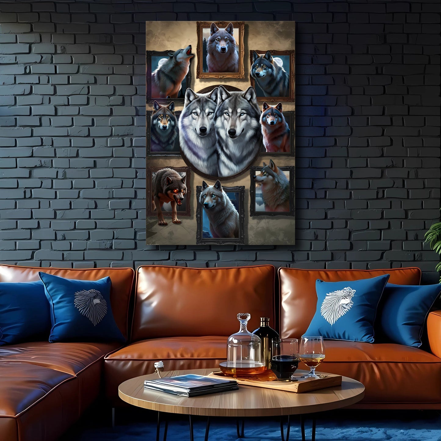 Legacy of the Wild – 3D Wolf Collage Wall Art