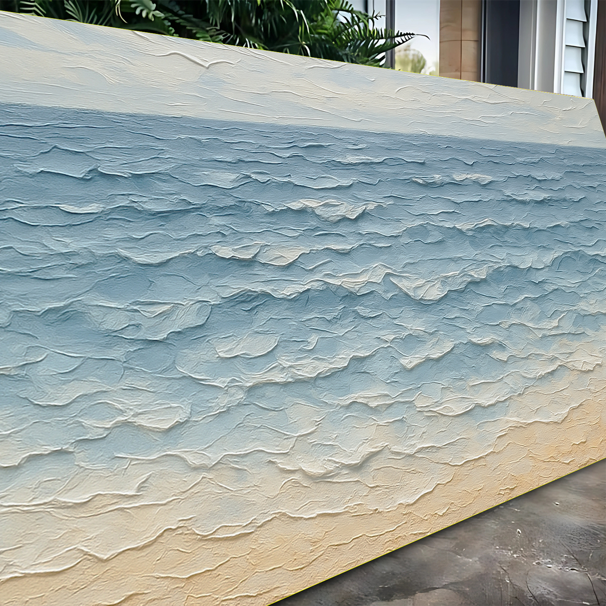 Coastal Whisper, Ocean Canvas Wall Art, Serene Beach House Decor