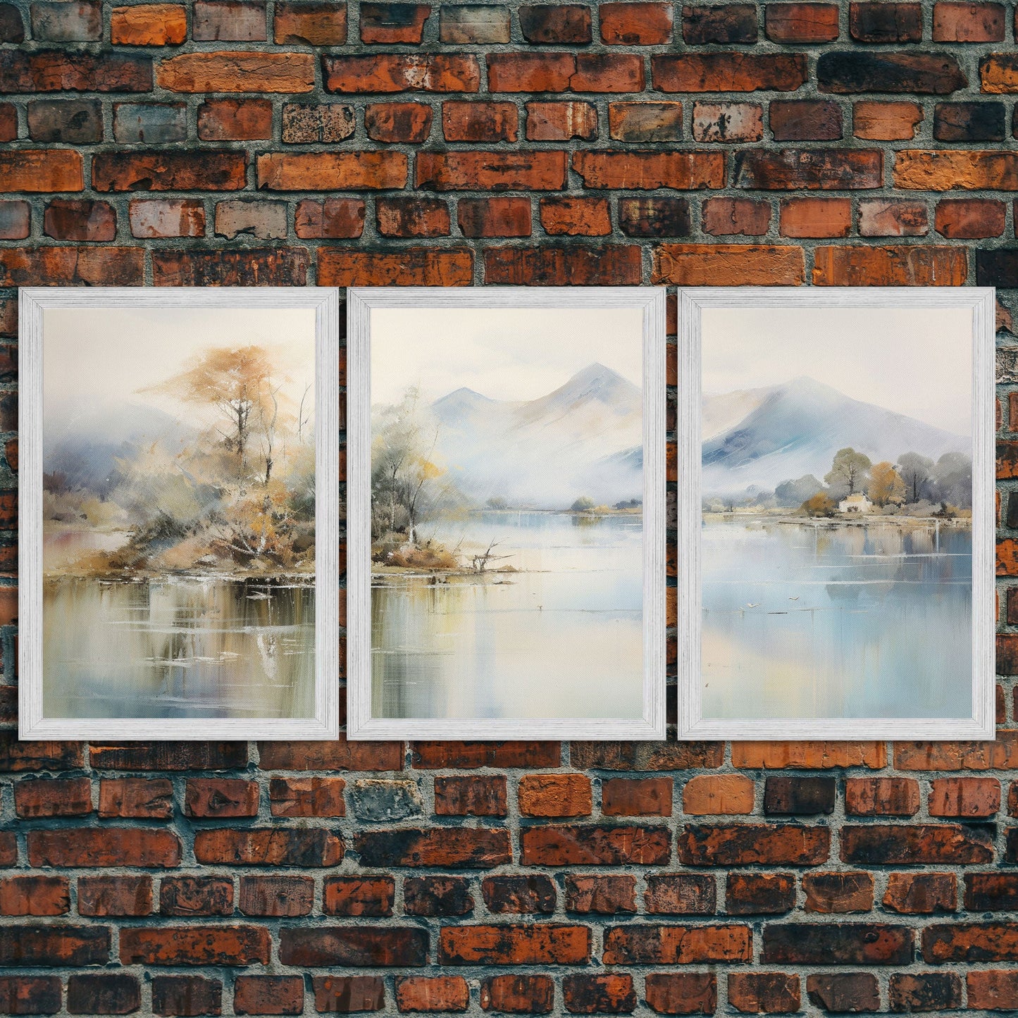 Lakeview Mountain Reflections – 3 Piece Canvas Wall Art