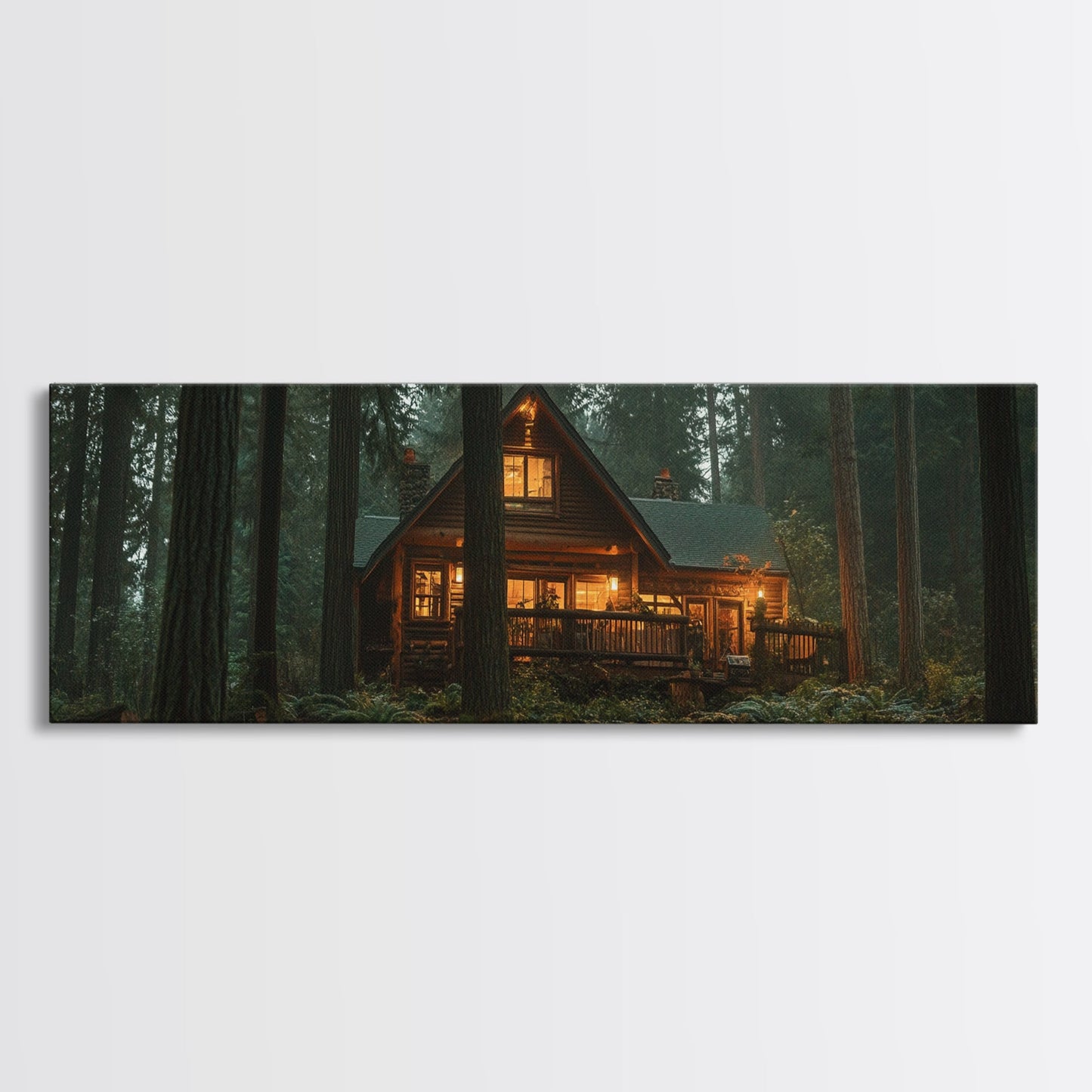 Cabin in the Pines – Cozy Woodland Retreat Wall Art