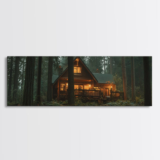 Cabin in the Pines – Cozy Woodland Retreat Wall Art