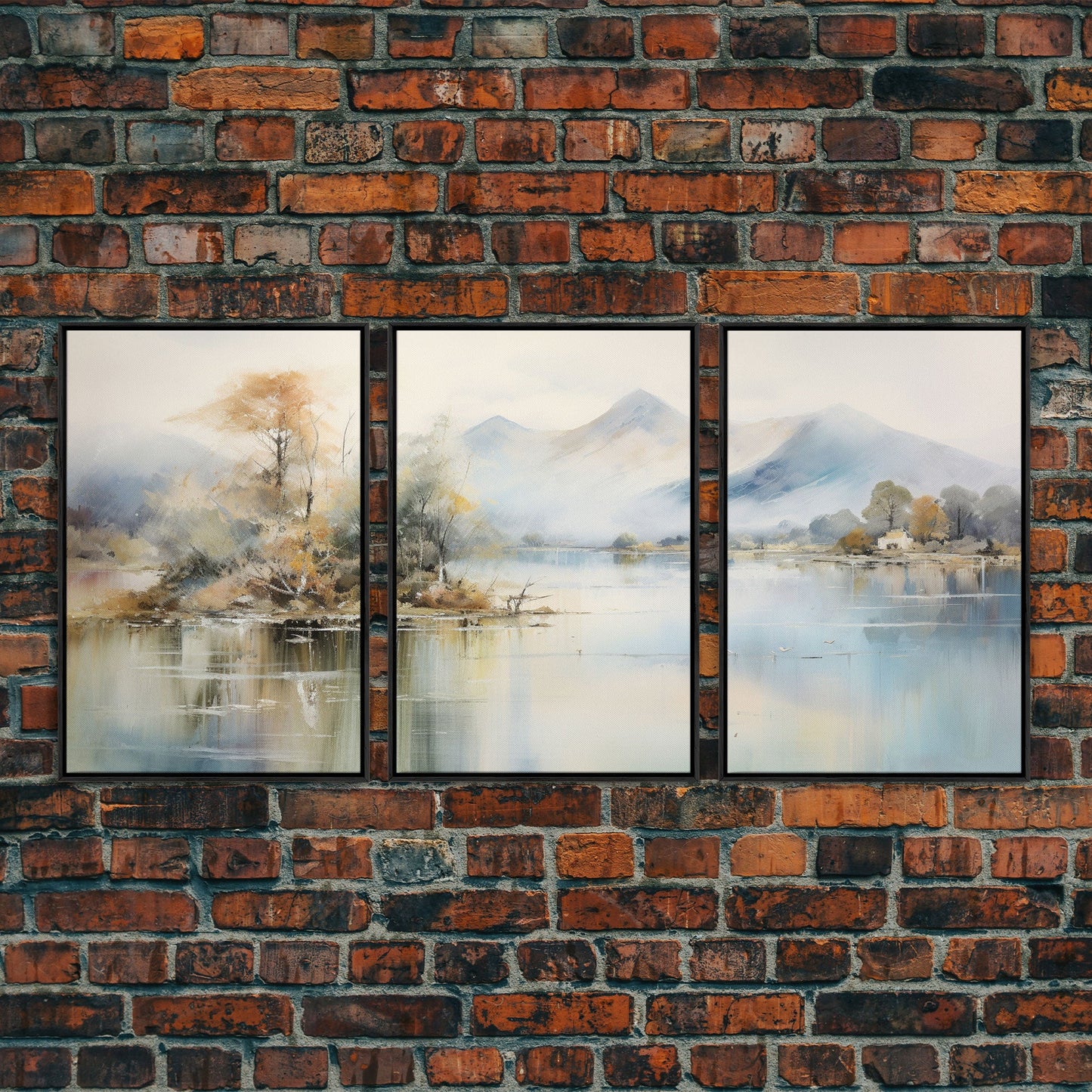 Lakeview Mountain Reflections – 3 Piece Canvas Wall Art