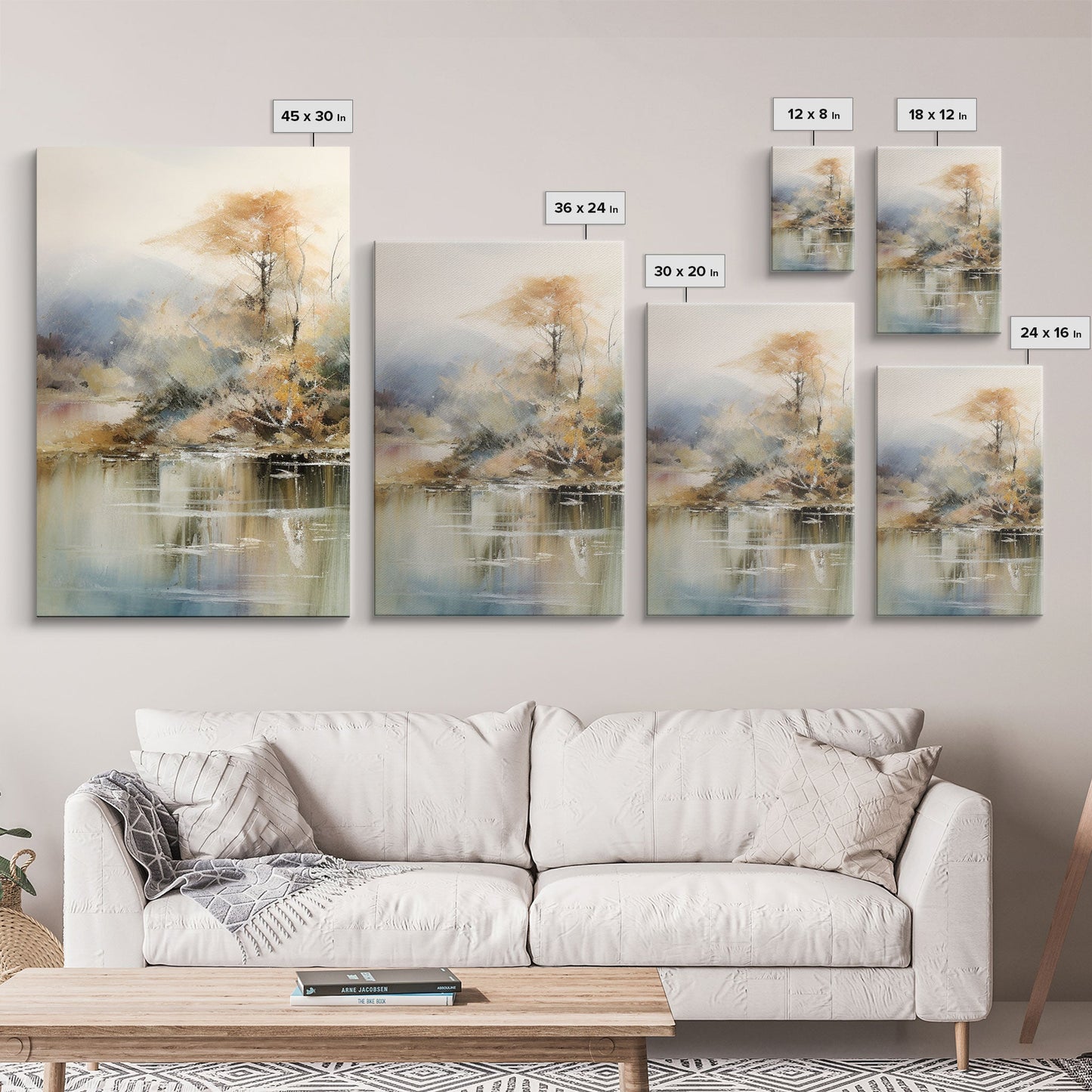 Lakeview Mountain Reflections – 3 Piece Canvas Wall Art
