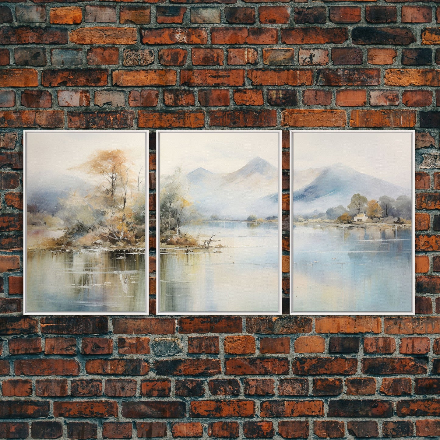 Lakeview Mountain Reflections – 3 Piece Canvas Wall Art