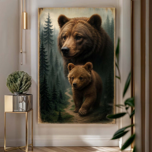 Guided by the Wild – Bear and Cub Wall Art