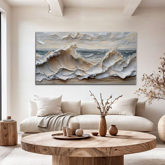Ocean Waves – Textured Coastal Wall Art
