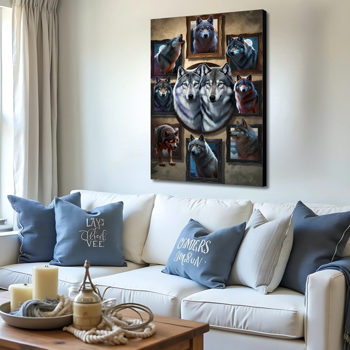 Legacy of the Wild – 3D Wolf Collage Wall Art