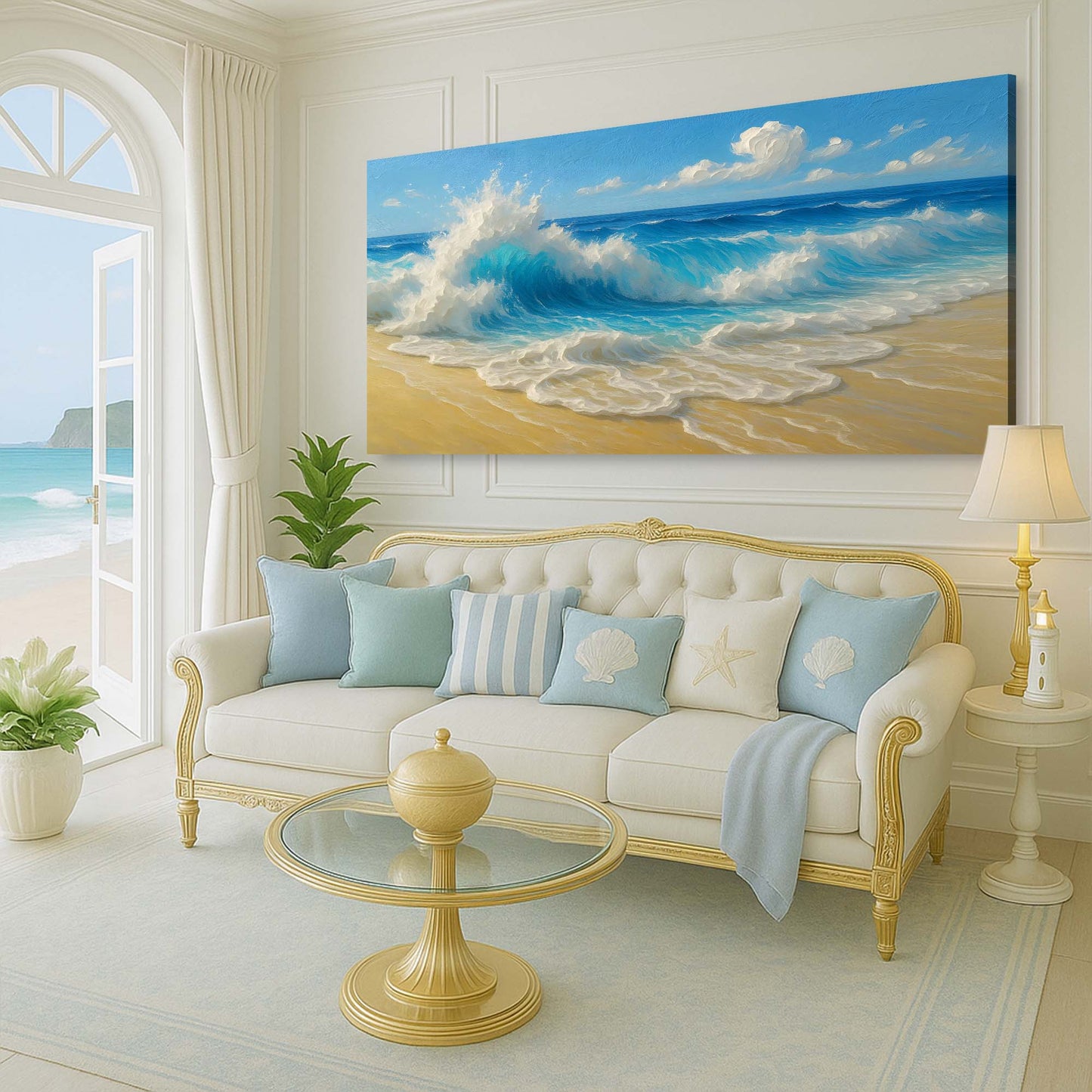 Coastal Morning Wave – Canvas Wall Art V