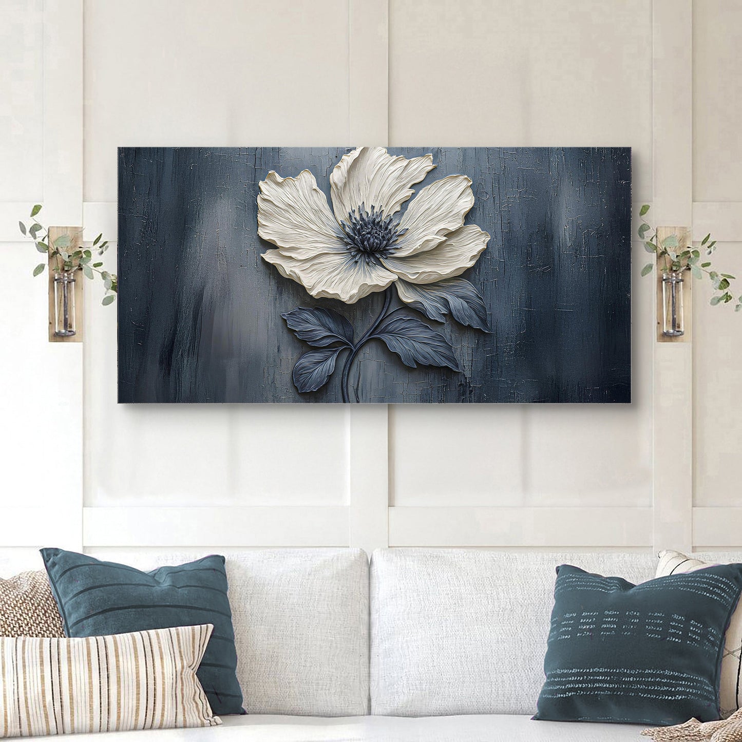 Textured Floral Bloom – Canvas Wall Art