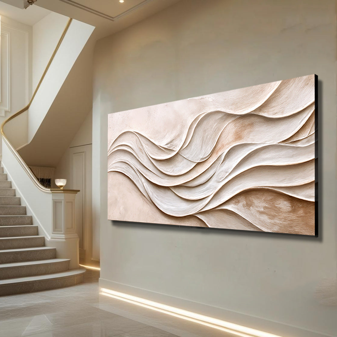 Minimal Drift XIII – Modern Neutral Abstract Canvas Art