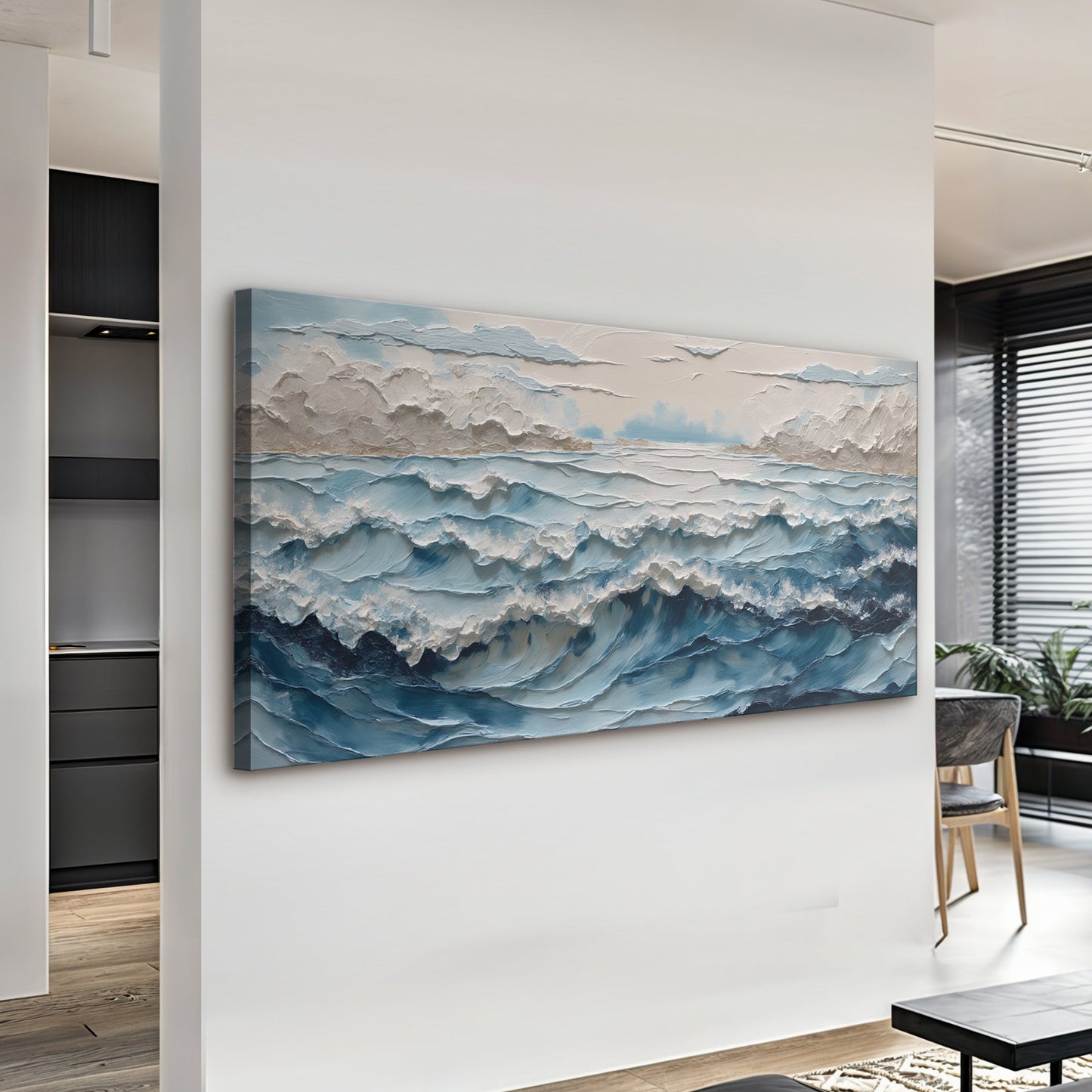 Ocean Embrace – Textured Canvas Wall Art