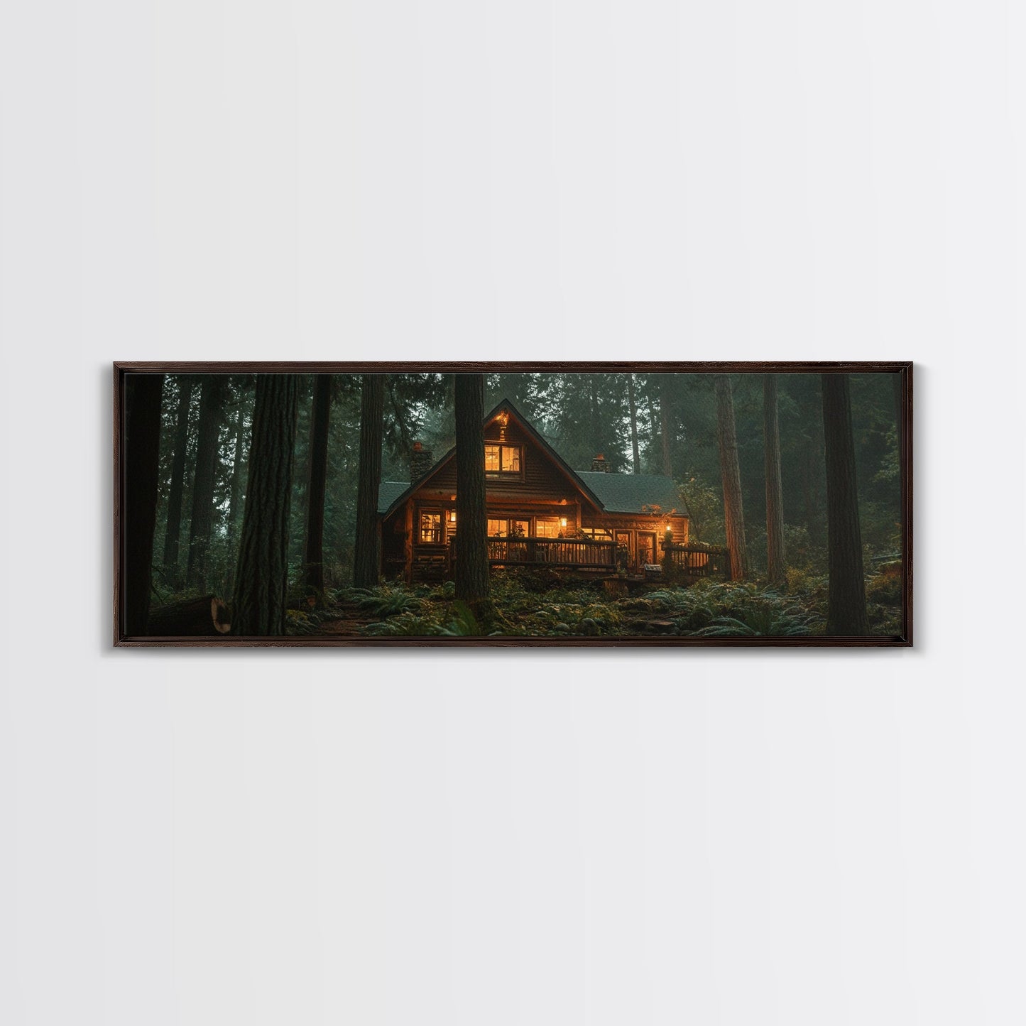 Cabin in the Pines – Cozy Woodland Retreat Wall Art