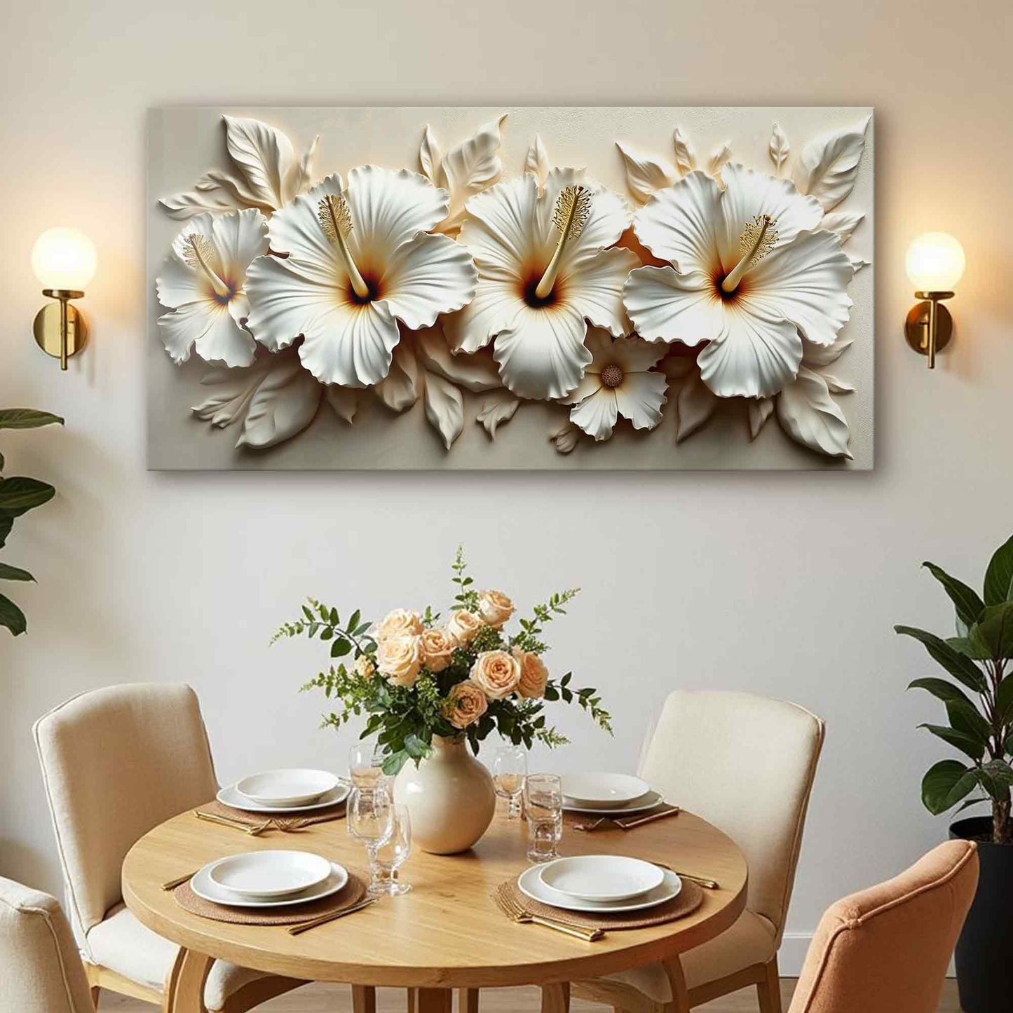Floral Abstract Wall Art VII — Textured Neutral Botanical Canvas Wall Art