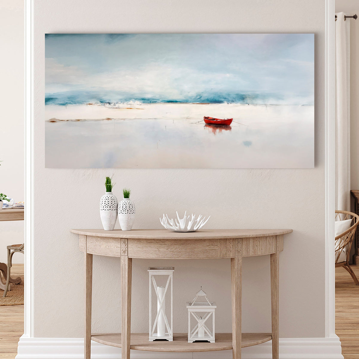 A Quiet Place to Drift, Coastal Canvas Wall Art, Minimalist Nature Decor